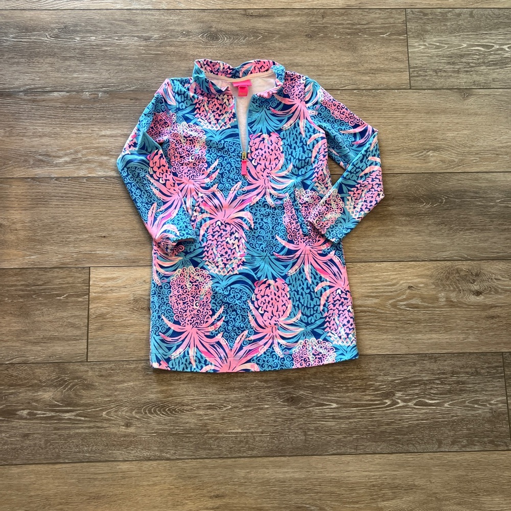 Lilly Pulitzer Little Skipper Borealis Blue Tropic Down Low Dress